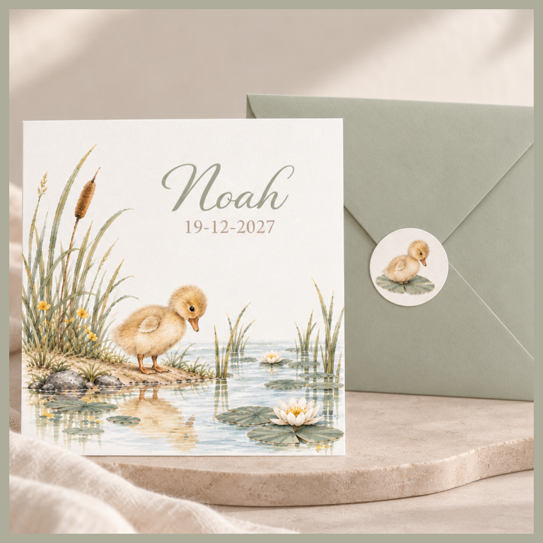 Geboortekaartje Eendje Noah